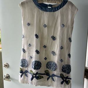 MonnaLisa Cream Ruffled Sheath Dress Casual Resort Wear